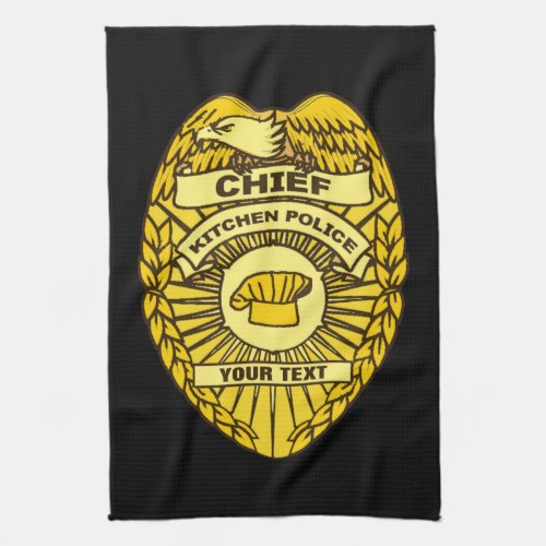 Chief Of Kitchen Police Badge Towel