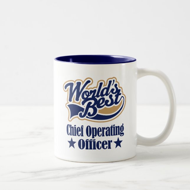 Chief Operating Officer Gift For (Worlds Best) Two-Tone Coffee Mug (Right)