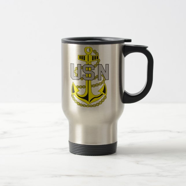 Chief Petty Officer stainless steel travel mug (Right)