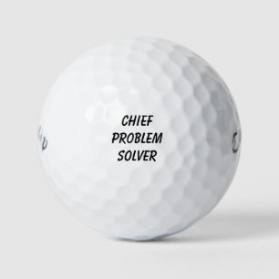 'Chief Problem Solver' Boss And Manager Gifts Golf Balls