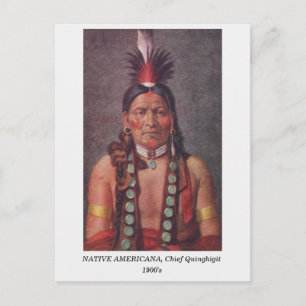 Chief Quinghigit, Native American 1900s vintage Postcard