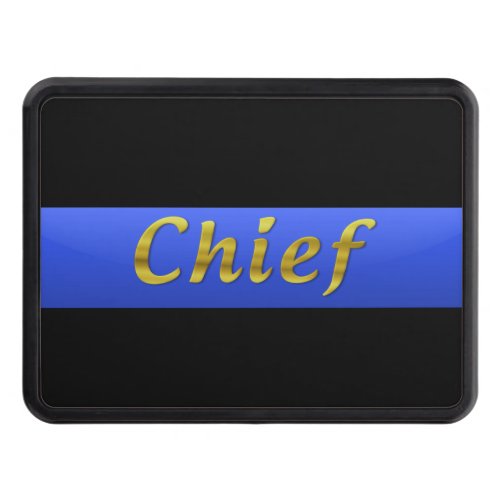 Chief Rank _ Thin Blue Line Hitch Cover