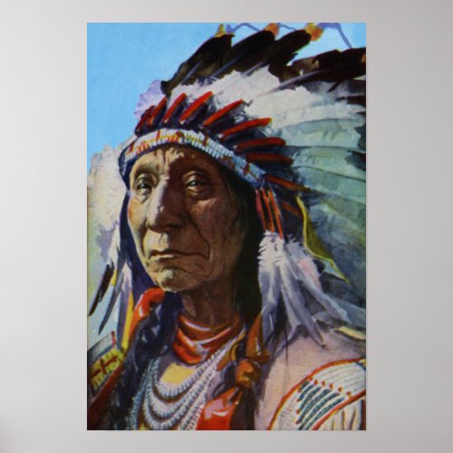 Chief Red Cloud Oglala Lakota Sioux Tribe Poster