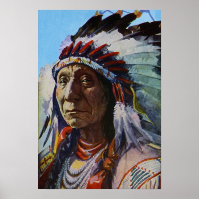 Chief Red Cloud Oglala Lakota Sioux Tribe Poster (Front)