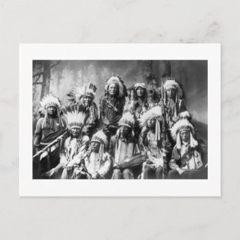 Chief Red Cloud & Other Chiefs  1899 Postcard by Photoblog at Zazzle