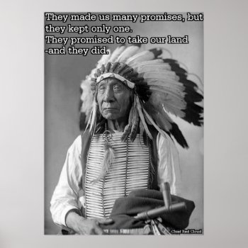 Chief Red Cloud Quote Poster by TheYankeeDingo at Zazzle