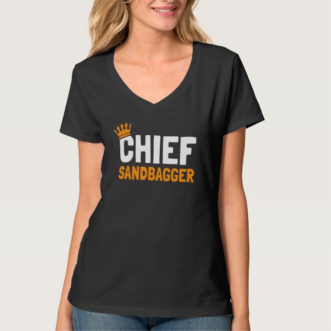 Chief Sandbagger Gag Golf 2 T-Shirt (Front)