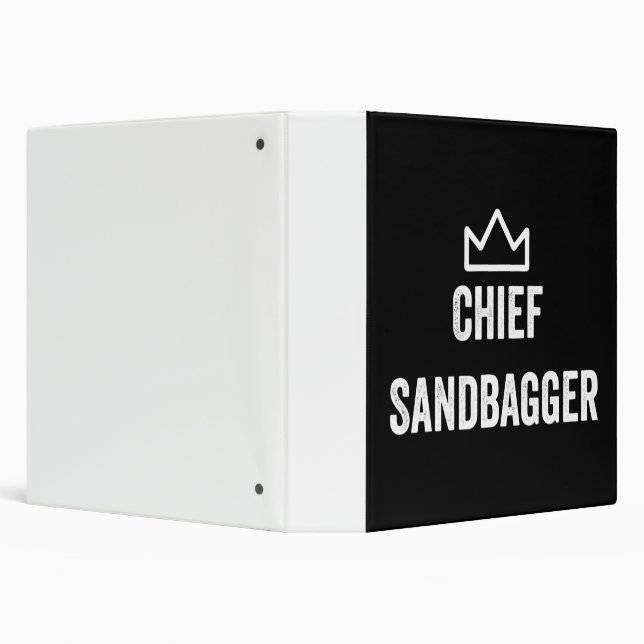 Chief Sandbagger Golf Meme Bjj Chess Sandbag 3 Ring Binder (Background)