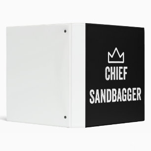 Chief Sandbagger Golf Meme Bjj Chess Sandbag 3 Ring Binder