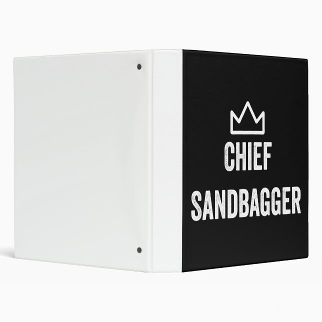 Chief Sandbagger Golf Meme Bjj Chess Sandbag 3 Ring Binder (Background)