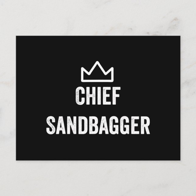 Chief Sandbagger Golf Meme Bjj Chess Sandbag Announcement Postcard (Front)
