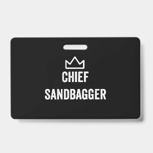 Chief Sandbagger Golf Meme Bjj Chess Sandbag Badge