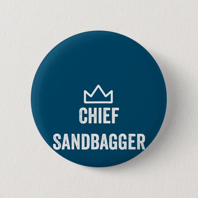 Chief Sandbagger Golf Meme Bjj Chess Sandbag Button (Front)