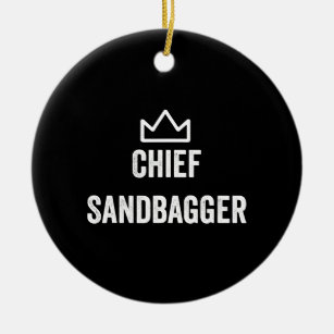 Chief Sandbagger Golf Meme Bjj Chess Sandbag Ceramic Ornament