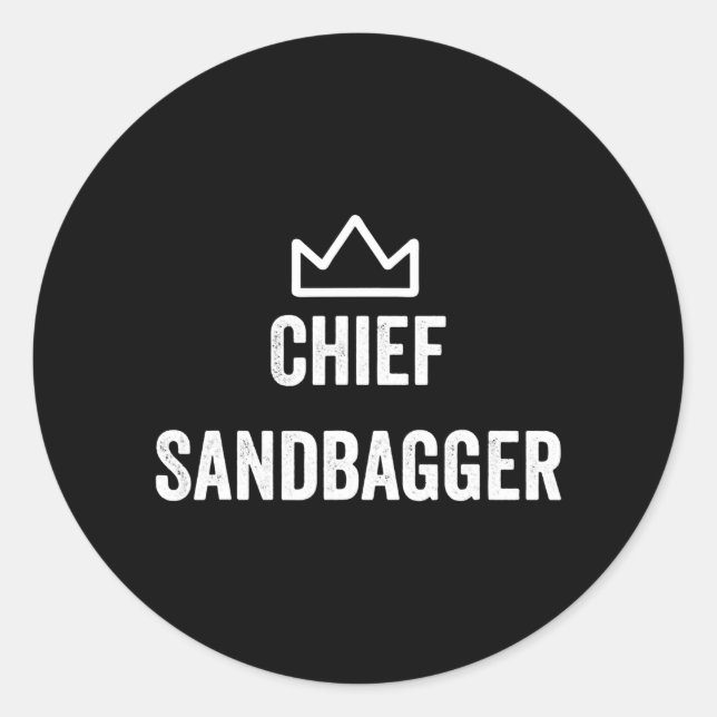 Chief Sandbagger Golf Meme Bjj Chess Sandbag Classic Round Sticker (Front)