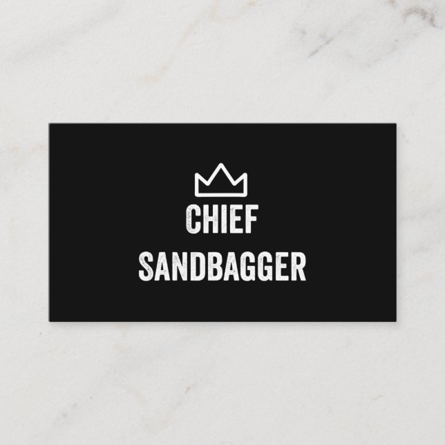 Chief Sandbagger Golf Meme Bjj Chess Sandbag Enclosure Card (Front)