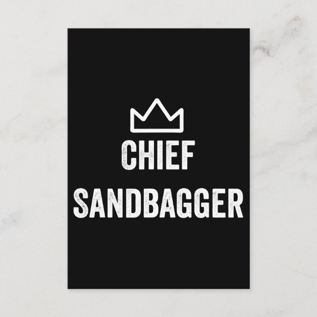 Chief Sandbagger Golf Meme Bjj Chess Sandbag Enclosure Card (Front)