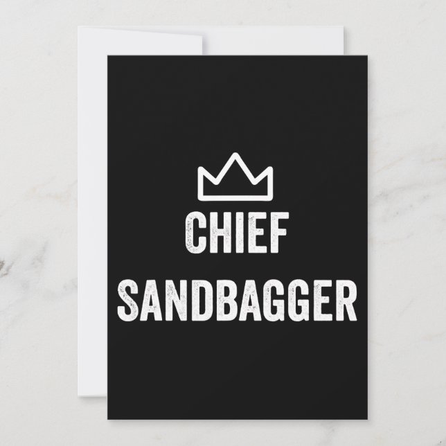 Chief Sandbagger Golf Meme Bjj Chess Sandbag Holiday Card (Front)