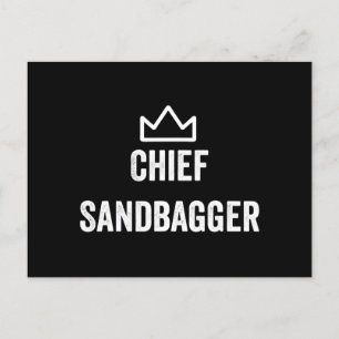 Chief Sandbagger Golf Meme Bjj Chess Sandbag Invitation Postcard