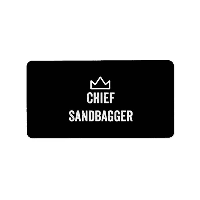 Chief Sandbagger Golf Meme Bjj Chess Sandbag Label (Front)