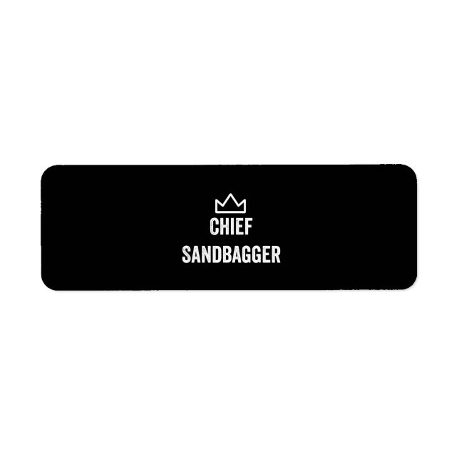 Chief Sandbagger Golf Meme Bjj Chess Sandbag Label (Front)