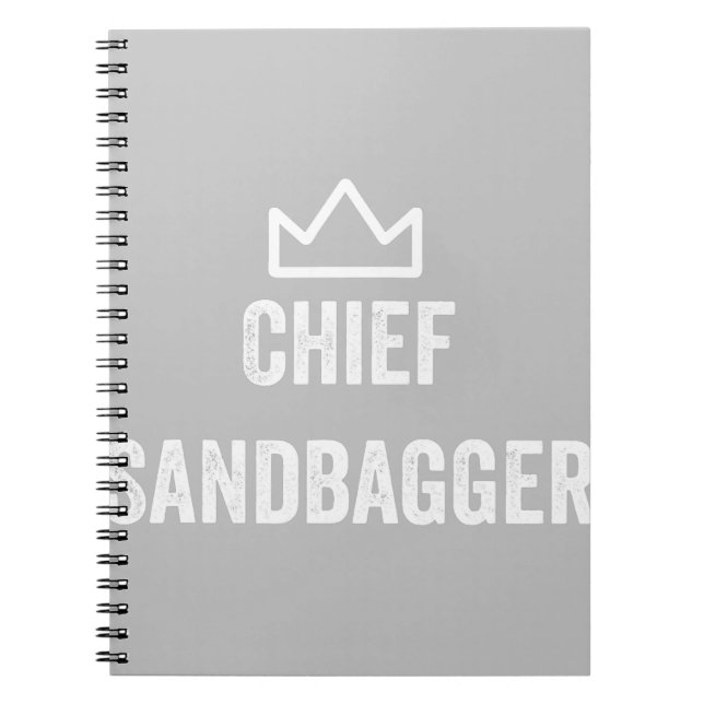 Chief Sandbagger Golf Meme Bjj Chess Sandbag Notebook (Front)