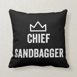 Chief Sandbagger Golf Meme Bjj Chess Sandbag Throw Pillow