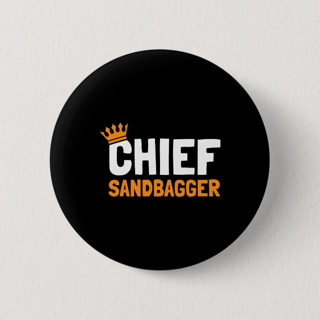 Chief Sandbagger Golf - Uni-adults  Button (Front)