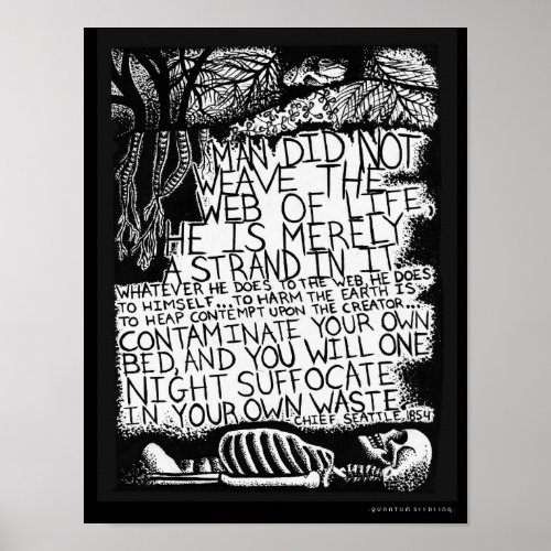 Chief Seattle Quote Poster _ Web of Life