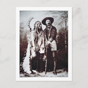Chief Sitting Bull (1831-90) on tour with Buffalo Postcard