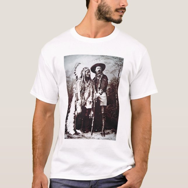 Chief Sitting Bull (1831-90) on tour with Buffalo T-Shirt (Front)