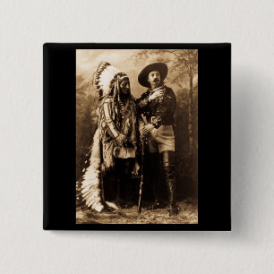 Chief Sitting Bull and Buffalo Bill 1895 Button