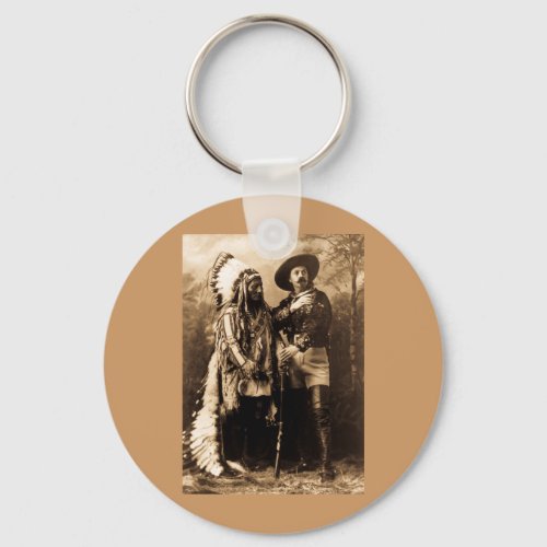 Chief Sitting Bull and Buffalo Bill 1895 Keychain