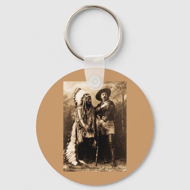 Chief Sitting Bull and Buffalo Bill 1895 Keychain (Front)