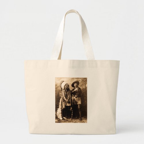 Chief Sitting Bull and Buffalo Bill 1895 Large Tote Bag
