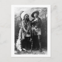 Chief Sitting Bull and Buffalo Bill 1895 Vintage Postcard