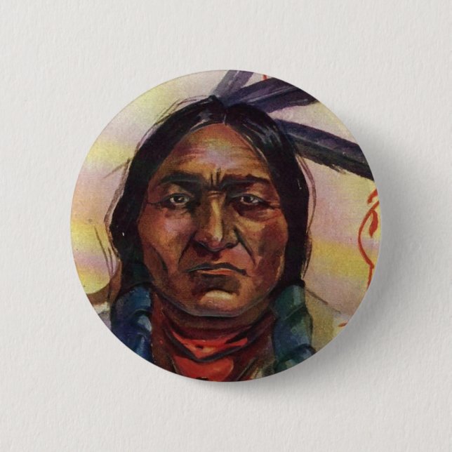 Chief Sitting Bull Button (Front)