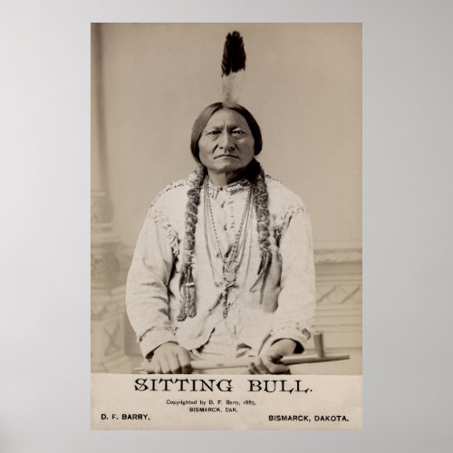 Chief Sitting Bull Portrait 1885 Poster