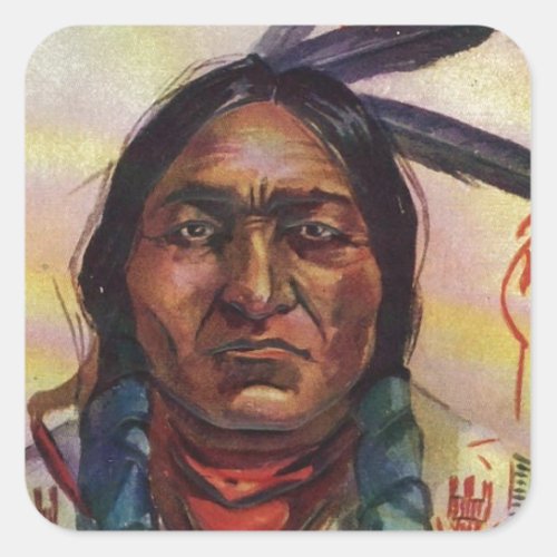 Chief Sitting Bull Square Sticker