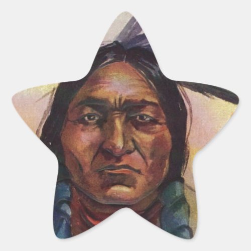 Chief Sitting Bull Star Sticker