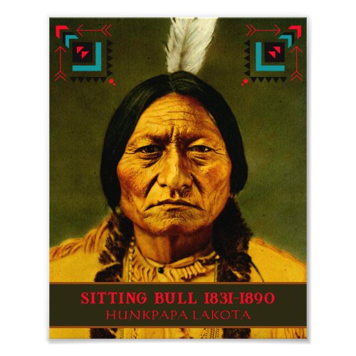 Chief Sitting Bull Tribal Native American Lakota Photo Print