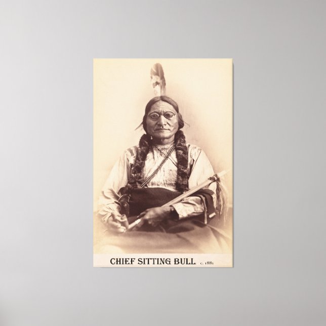 Chief Sitting Bull With Eyeglasses c. 1881 Canvas Print (Front)