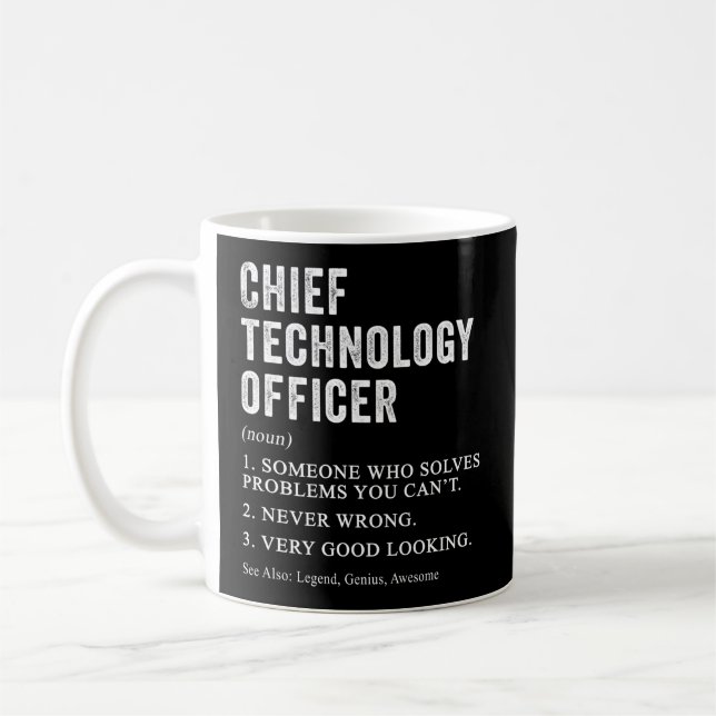 Chief Technology Officer Definition Cto Humor Coffee Mug (Left)