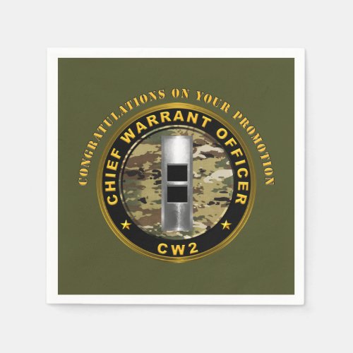Chief Warrant Officer 2 CW2  Promotion   Napkins