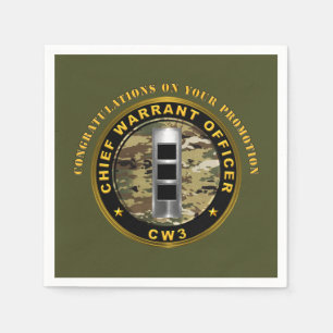 Chief Warrant Officer 3 (CW3) Promotion Napkins