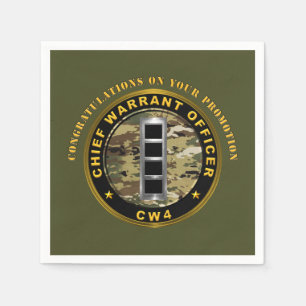 Chief Warrant Officer 4 (CW4) Promotion Napkins