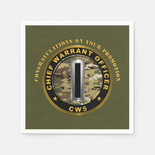 Chief Warrant Officer 5 (CW5) Promotion Napkins