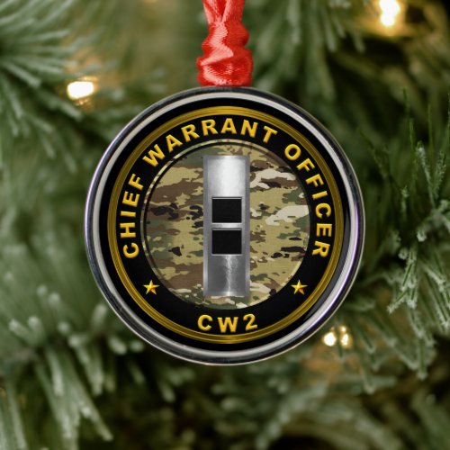 Chief Warrant Officer CW2 Metal Ornament