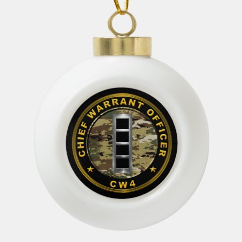 Chief Warrant Officer Four_CW4 Ceramic Ball Christmas Ornament