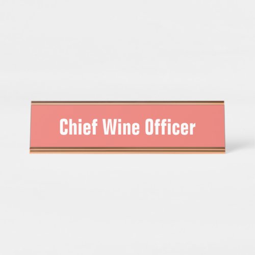 Chief Wine Officer Name Plate